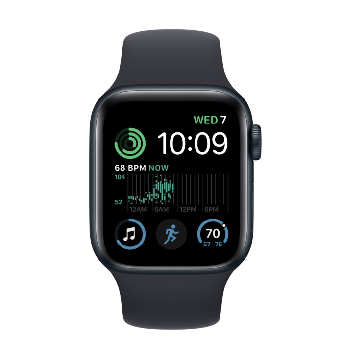 Apple Watch SE 2 GPS 40mm Midnight Aluminum Case with Midnight Sport Band (MNJT3)