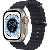 Apple Watch Ultra GPS + Cellular 49mm Titanium Case with Midnight Ocean Band (MQET3/MQFK3)