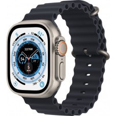 Apple Watch Ultra GPS + Cellular 49mm Titanium Case with Midnight Ocean Band (MQET3/MQFK3)