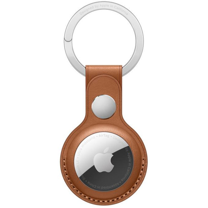 Чохол для пошукового брелка Apple AirTag Leather Key Ring Saddle Brown (MX4M2)