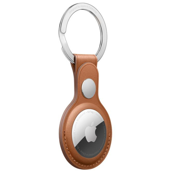Чохол для пошукового брелка Apple AirTag Leather Key Ring Saddle Brown (MX4M2)