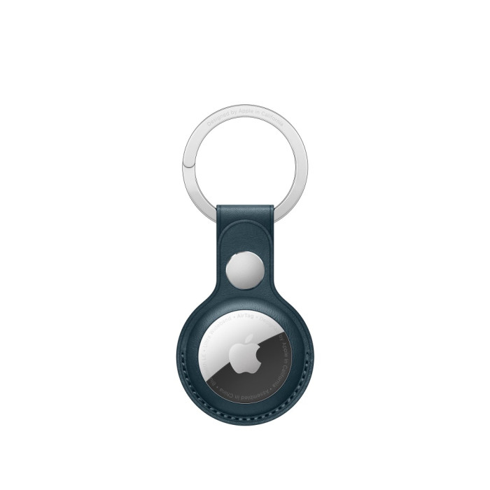 Чохол для пошукового брелка Apple AirTag Leather Key Ring Baltic Blue (MHJ23)