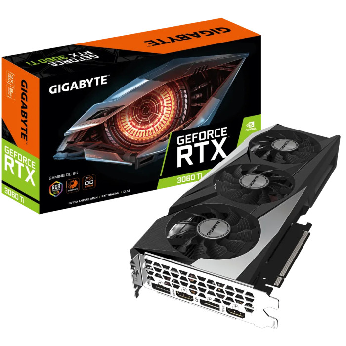 Відеокарта GIGABYTE GeForce RTX 3060 Ti GAMING OC 8G rev. 2.0 (GV-N306TGAMING OC-8GD rev. 2.0)