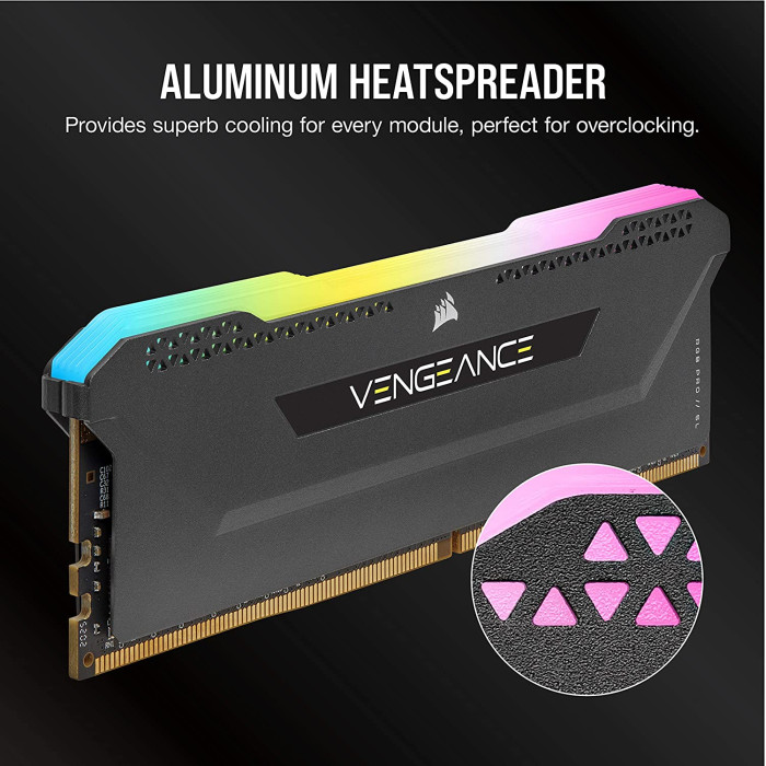 Corsair 32 GB (2x16GB) DDR4 3600 MHz Vengeance RGB Pro SL (CMH32GX4M2D3600C18)