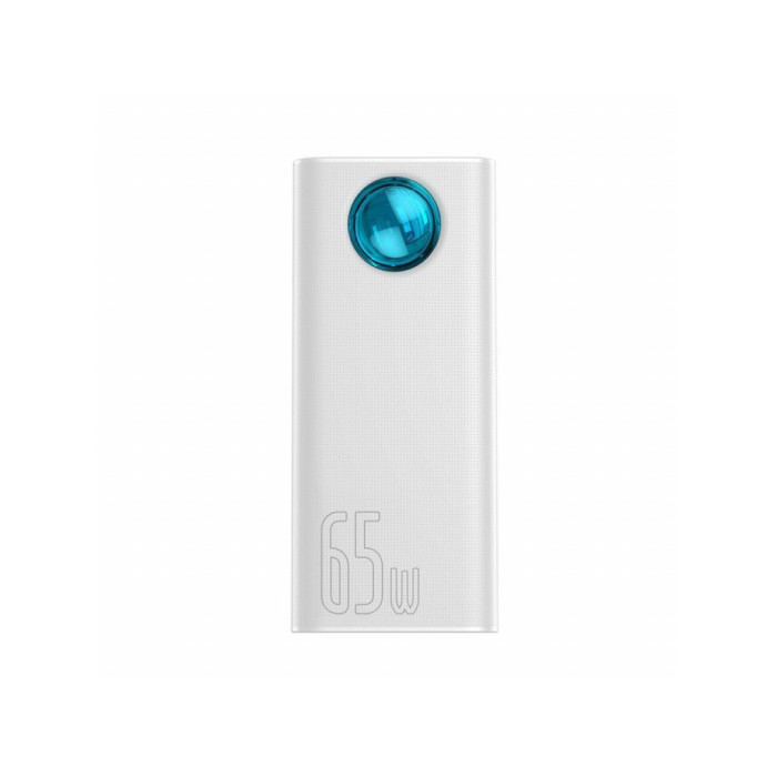 Зовнішній акумулятор (павербанк) Baseus Amblight Digital Display Quick Charge 65W 30000mAh White (PPLG-A02)