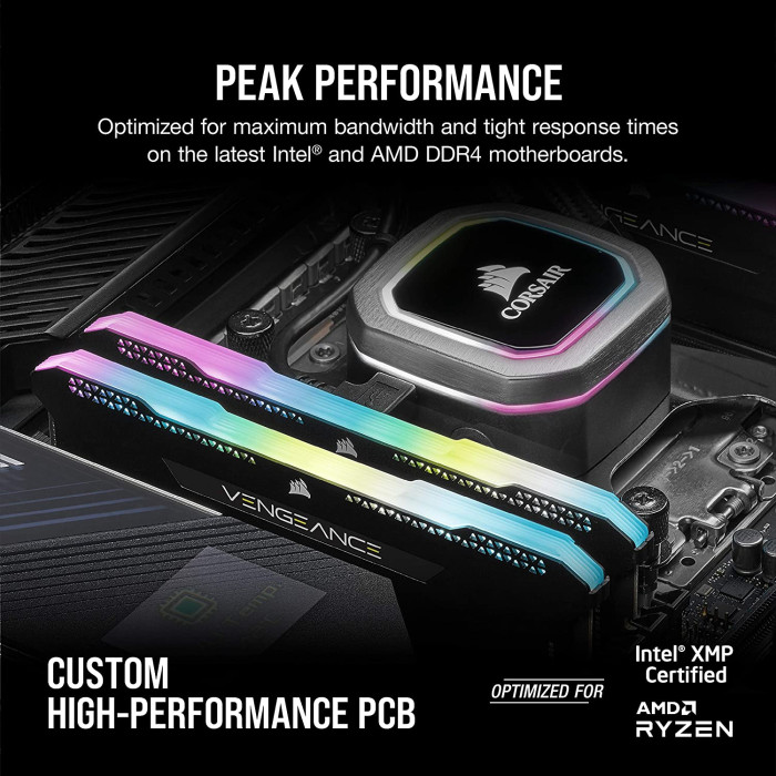 Corsair 32 GB (2x16GB) DDR4 3600 MHz Vengeance RGB Pro SL (CMH32GX4M2D3600C18)