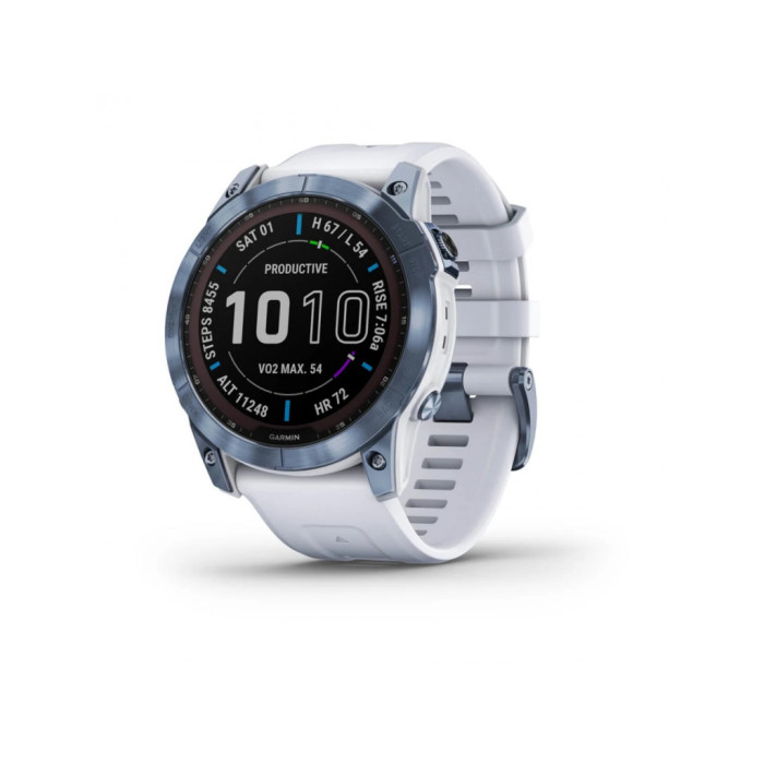 Garmin Fenix 7X Sapphire Solar M. Blue DLC Titanium w. Whitestone Band (010-02541-14/15)