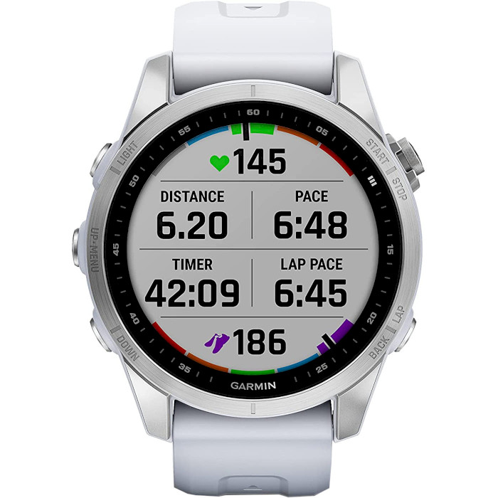 Garmin Fenix 7S Silver with Whitestone Band (010-02539-02/03)