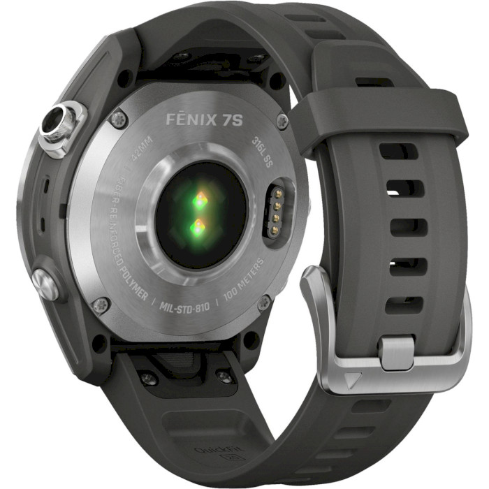 Garmin Fenix 7S Silver with Graphite Band (010-02539-00/01)