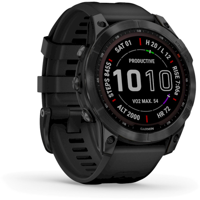 Garmin Fenix 7 Sapphire Solar Black DLC Titanium with Black Band (010-02540-34/35)