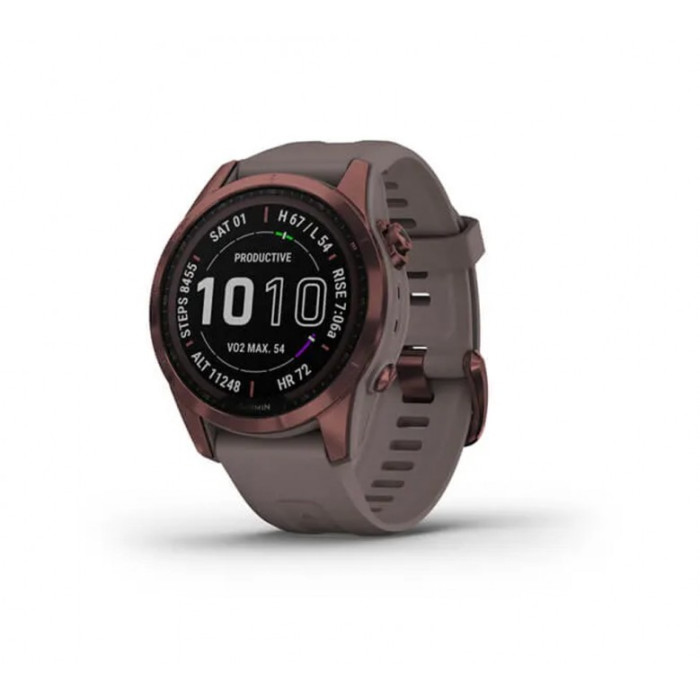 Garmin Fenix 7S Sapphire Solar Dark Bronze Titanium w. Shale G. Band (010-02539-28/29)