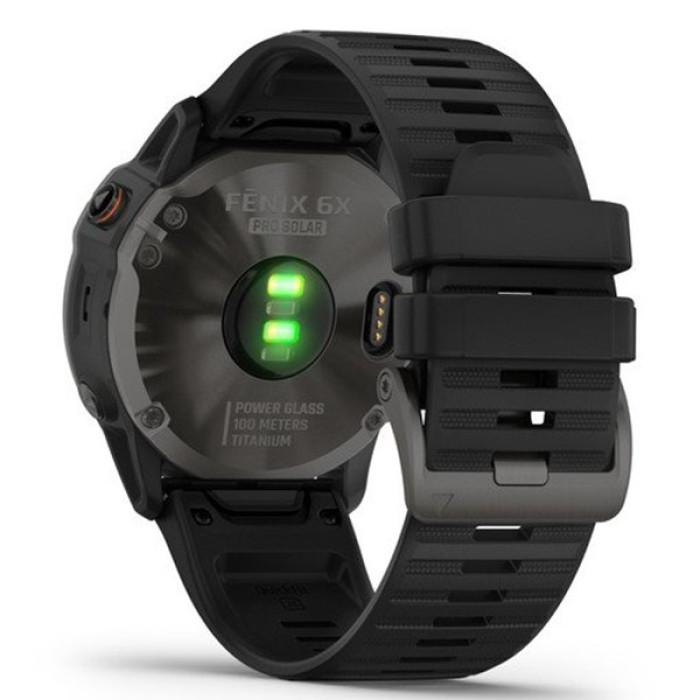 Garmin Fenix 6X Pro Solar Titanium Carbon Grey DLC with Black Band (010-02157-21)