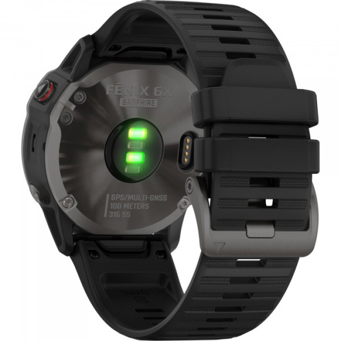 Garmin Fenix 6X Pro Sapphire Carbon Grey DLC with Black Band (010-02157-11/10)
