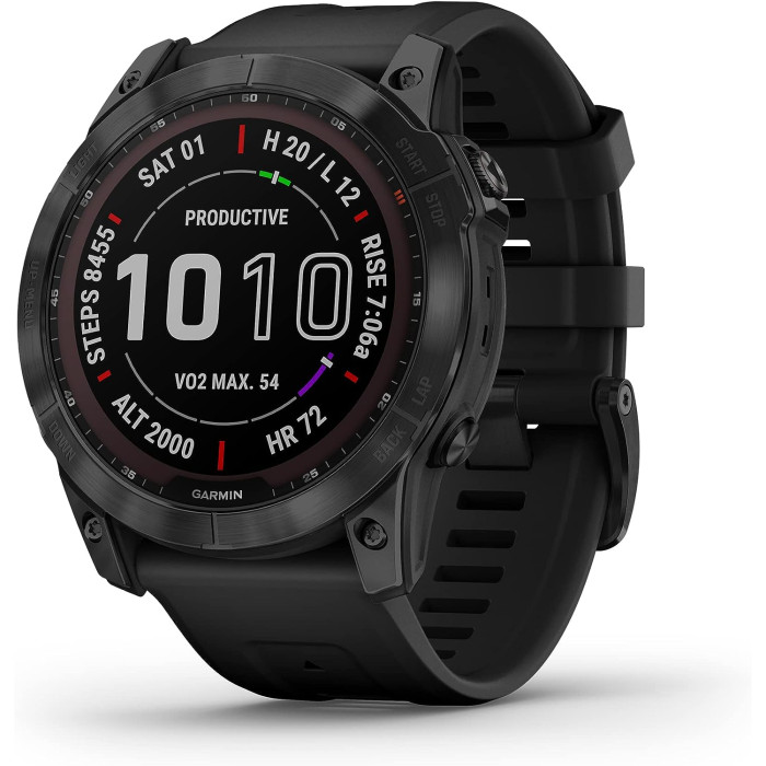 Garmin Fenix 7 Pro Sapphire Solar Carbon G. DLC Tit. with Black Band (010-02777-10/11)