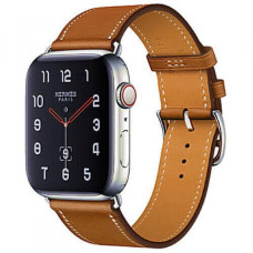 Apple WATCH Hermes Series 4 GPS + LTE 40mm Stainless Steel Case with Fauve Barenia Leather Single Tour (MU6M2)
