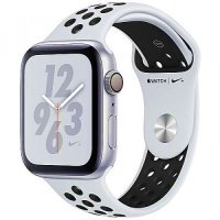 Apple WATCH Nike+ Series 4 GPS 44mm Silver Aluminum Case with Pure Platinum/Black Nike Sport Band (MU6K2)