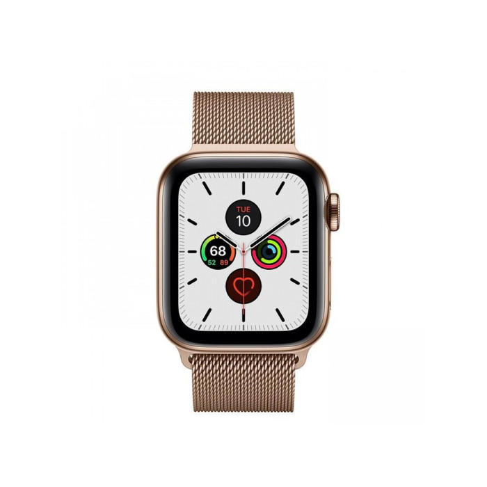 Apple Watch Series 5 40mm Gold GPS + LTE Steel w. Gold Milanese Loop - Gold Steel (MWWV2)