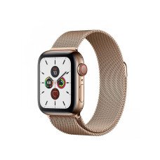 Apple Watch Series 5 40mm Gold GPS + LTE Steel w. Gold Milanese Loop - Gold Steel (MWWV2)