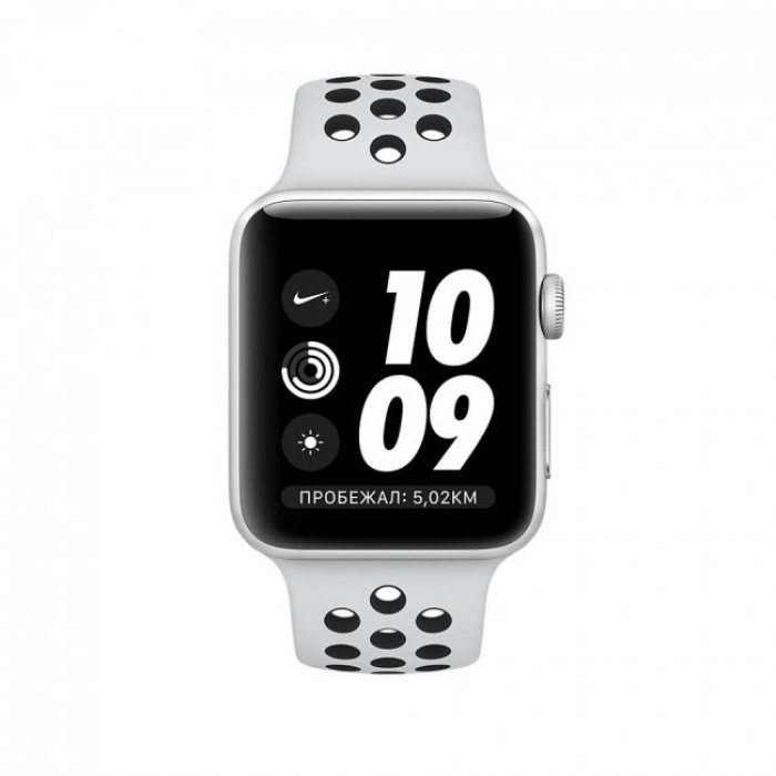 Apple WATCH Nike+ GPS 42mm Silver Aluminum Case with Pure Platinum/Black Nike Sport Band (MQL32)