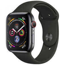 Apple WATCH Series 4 44mm Space Gray GPS + LTE Aluminium Case with Black Sport Band (MTUW2)