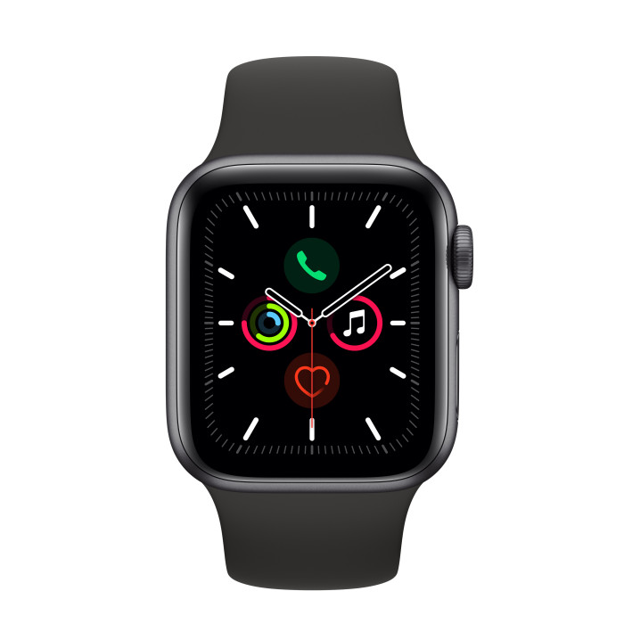 Apple WATCH Series 5 40mm Space Gray GPS Aluminium Case with Black Sport Band (MWV82) A, Б/У