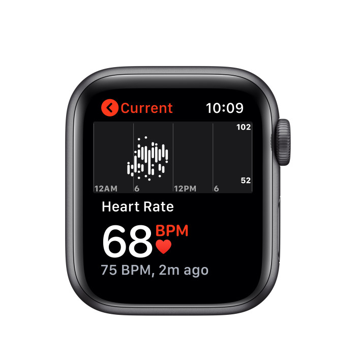 Apple WATCH Series 5 40mm Space Gray GPS Aluminium Case with Black Sport Band (MWV82) A, Б/У