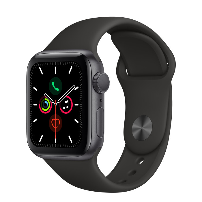Apple WATCH Series 5 40mm Space Gray GPS Aluminium Case with Black Sport Band (MWV82) A, Б/У