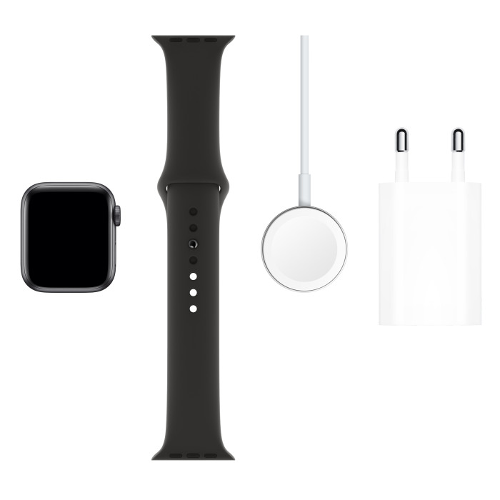 Apple WATCH Series 5 40mm Space Gray GPS Aluminium Case with Black Sport Band (MWV82) A, Б/У