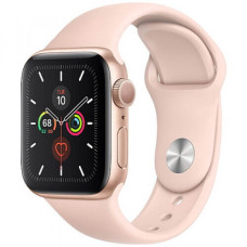 Apple WATCH Series 5 44mm Gold GPS Aluminium Case with Pink Sand Sport Band (MWVE2) Уценка