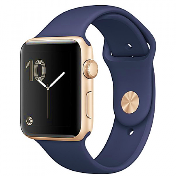 Apple WATCH Series 2 42mm Gold Aluminium Case with Midnight Blue Sport Band (MQ152)
