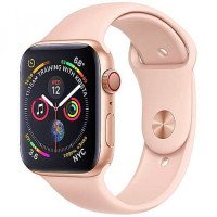 Apple WATCH Series 4 GPS + LTE 44mm Gold Aluminum Case with Pink Sand Sport Band (MTV02)