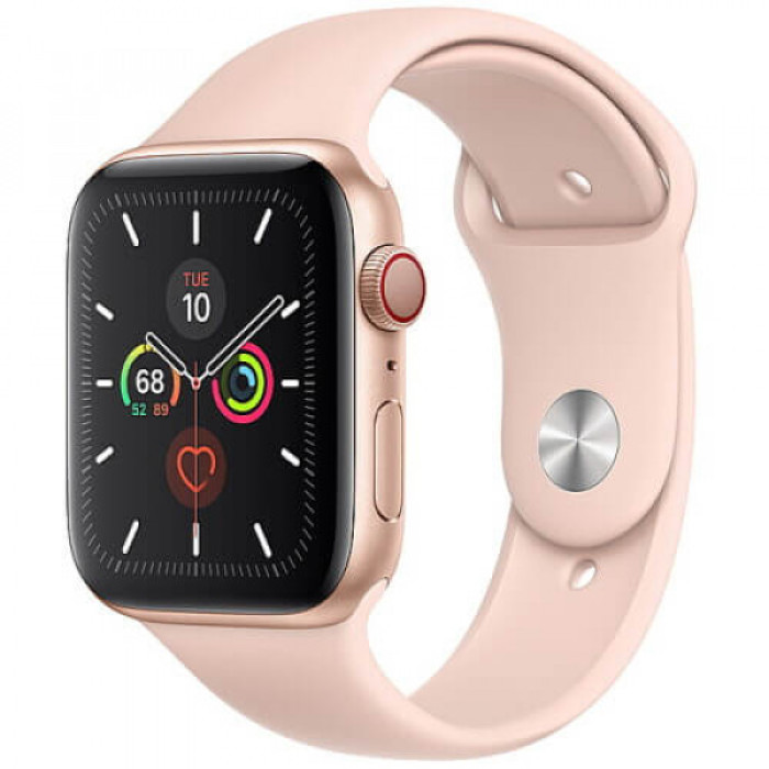 Apple WATCH Series 5 44mm Gold GPS + LTE Aluminium Case with Pink Sand Sport Band (MWW02)