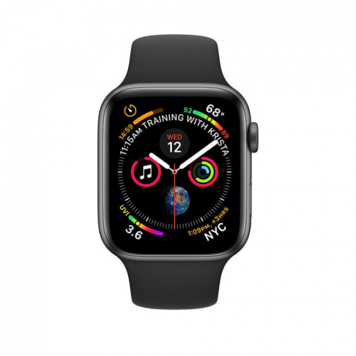 Apple WATCH Series 4 GPS + LTE 40mm Space Gray Aluminum Case with Black Sport Band (MTUG2)