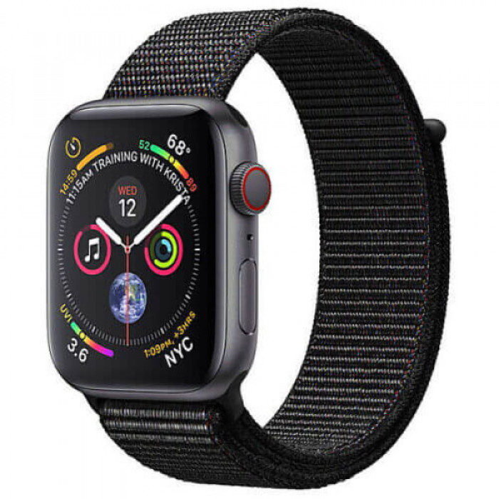 Apple WATCH Series 4 GPS + LTE 40mm Space Gray Aluminum Case with Black Sport Loop (MTUH2/MTVF2)