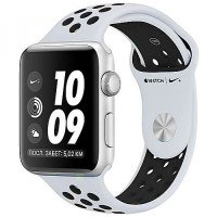 Apple WATCH Nike+ GPS 42mm Silver Aluminum Case with Pure Platinum/Black Nike Sport Band (MQL32)