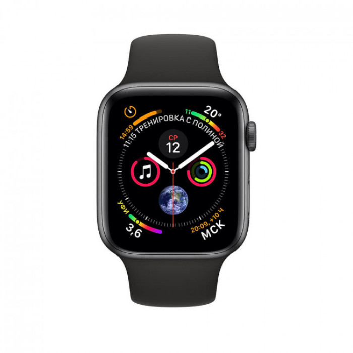 Apple WATCH Series 4 GPS 40mm Space Gray Aluminum Case with Black Sport Band (MU662)