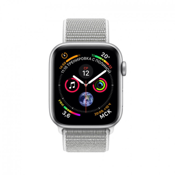 Apple WATCH Series 4 GPS 40mm Silver Aluminum Case with Seashell Sport Loop (MU652)