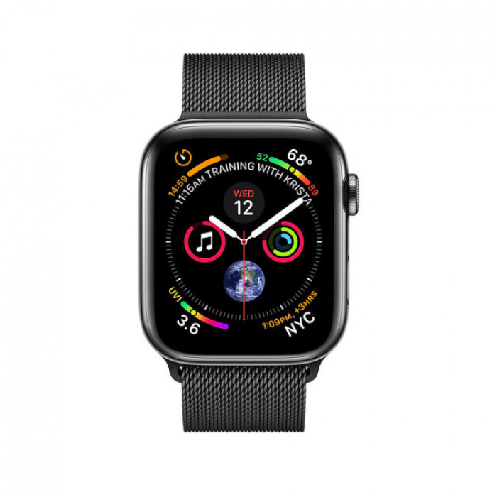 Apple WATCH Series 4 GPS + LTE 40mm Space Black Stainless Steel Case with Space Black Milanese Loop (MTUQ2)