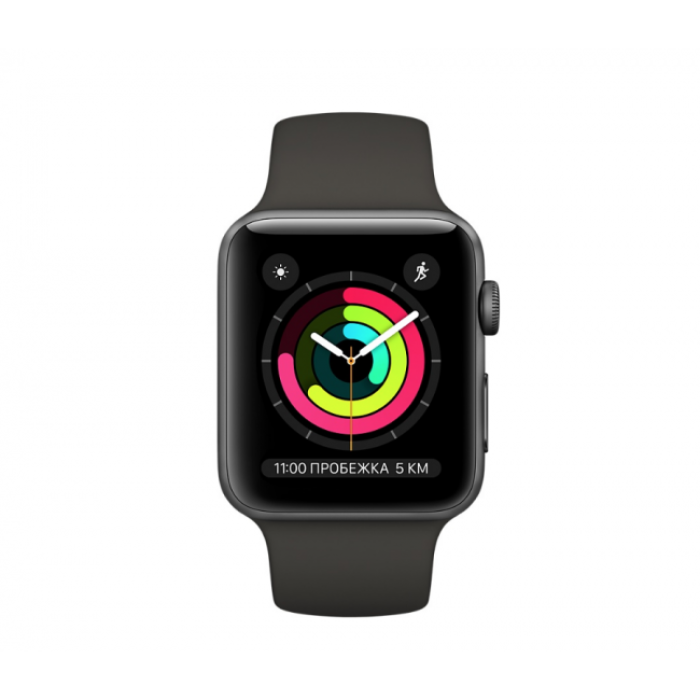 Apple WATCH Series 3 42mm Space Gray Aluminium Case with Gray Sport Band (MR362)
