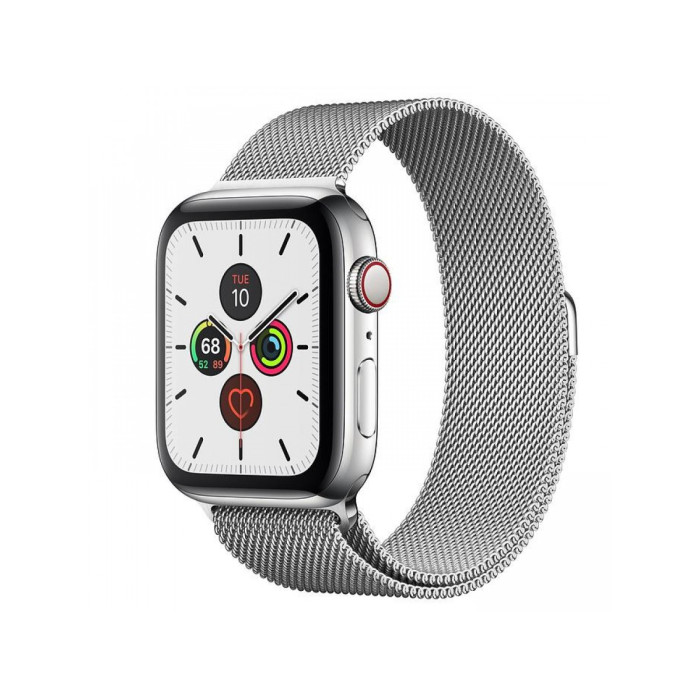 Apple Watch Series 5 44mm Steel GPS + LTE w. Steel Milanese Loop - Steel (MWW32)