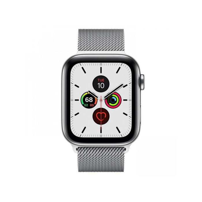 Apple Watch Series 5 44mm Steel GPS + LTE w. Steel Milanese Loop - Steel (MWW32)