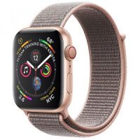 Apple WATCH Series 4 GPS + LTE 44mm Gold Aluminum Case with Pink Sand Sport Loop (MTV12)