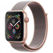 Apple WATCH Series 4 GPS + LTE 44mm Gold Aluminum Case with Pink Sand Sport Loop (MTV12)