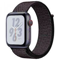 Apple WATCH Nike+ Series 4 GPS + LTE 44mm Space Gray Aluminum Case with Black Nike Sport Loop (MTXD2)