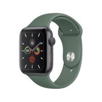Apple Watch Series 5 44mm Space Gray GPS Aluminum Case with Green Sport Band (MWT52)