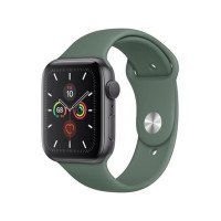 Apple Watch Series 5 44mm Space Gray GPS Aluminum Case with Green Sport Band (MWT52)