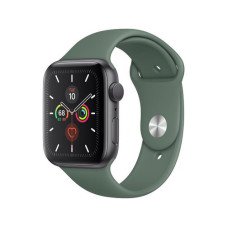 Apple Watch Series 5 44mm Space Gray GPS Aluminum Case with Green Sport Band (MWT52)