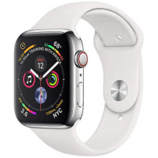 Apple WATCH Series 4 GPS + LTE 40mm Stainless Steel Case with White Sport Band (MTVJ2/MTUL2 )