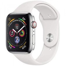 Apple WATCH Series 4 GPS + LTE 40mm Stainless Steel Case with White Sport Band (MTVJ2/MTUL2 )