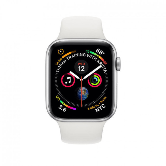 Apple WATCH Series 4 GPS + LTE 40mm Silver Aluminum Case with White Sport Band (MTUD2/MTVA2)